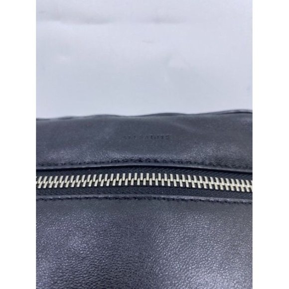 Allsaints Fleur De Lis Black Soft Leather Cross Body Bag - Picture 7 of 10
